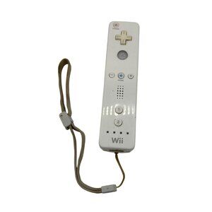 Nintendo Wii Remote Controller White With Strap Untested No Dongle As Is